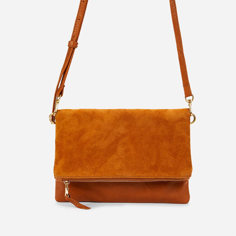 Makeda Leather Mini Crossbody Bag Rust Brown Suede – Parker Clay
