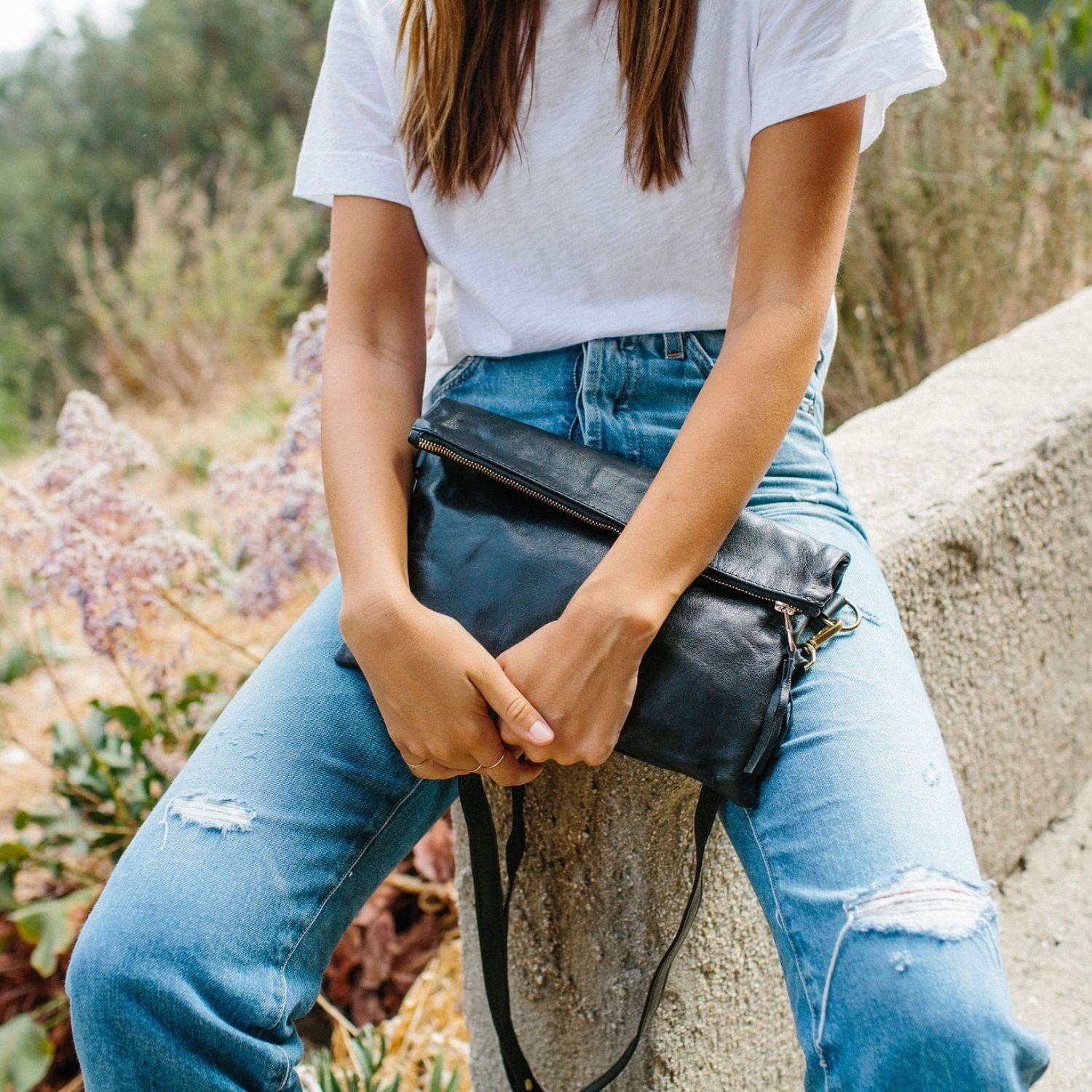 Makeda Leather Crossbody Bag - Parker Clay 