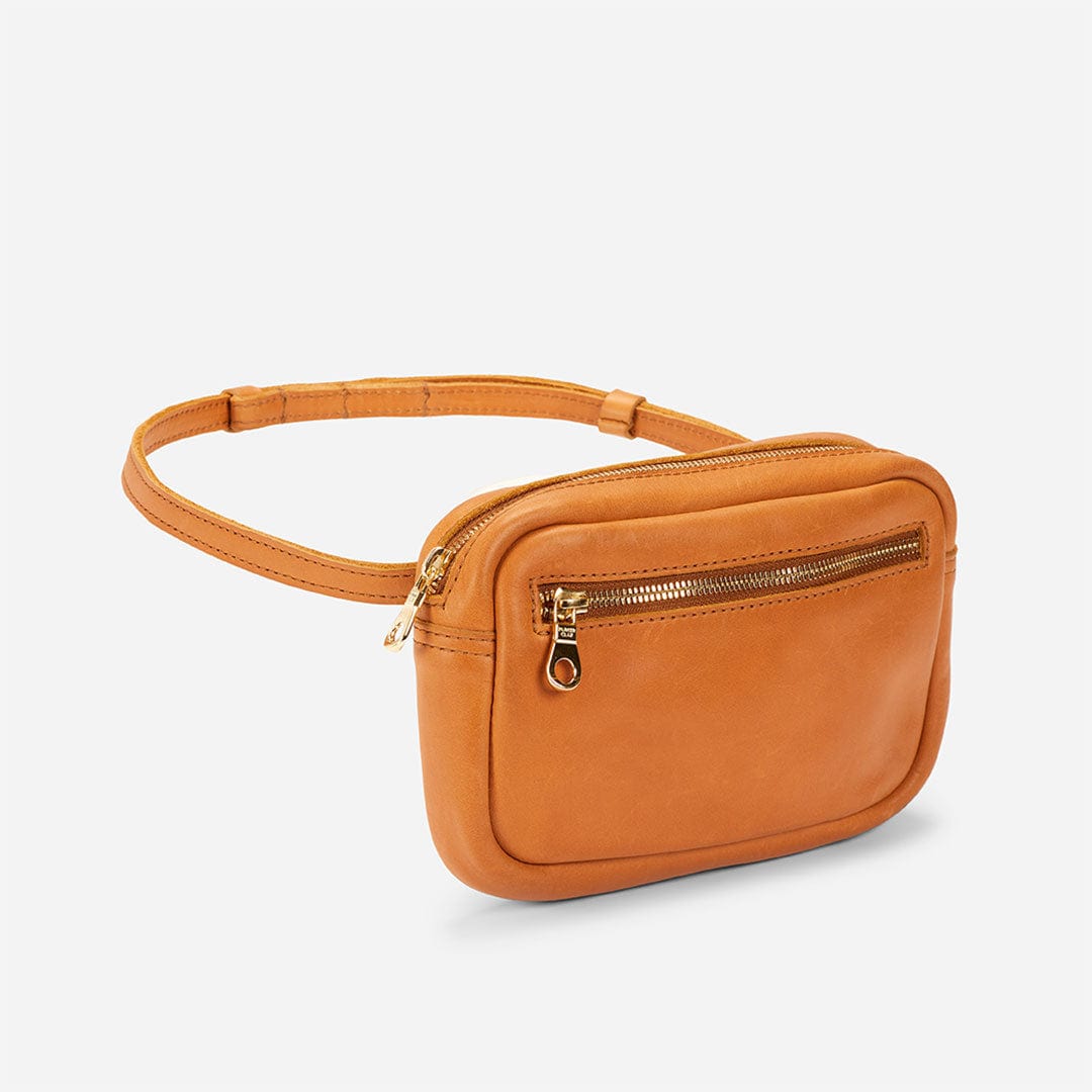 Desta Leather Belt Bag Fanny Pack Rust Brown – Parker Clay