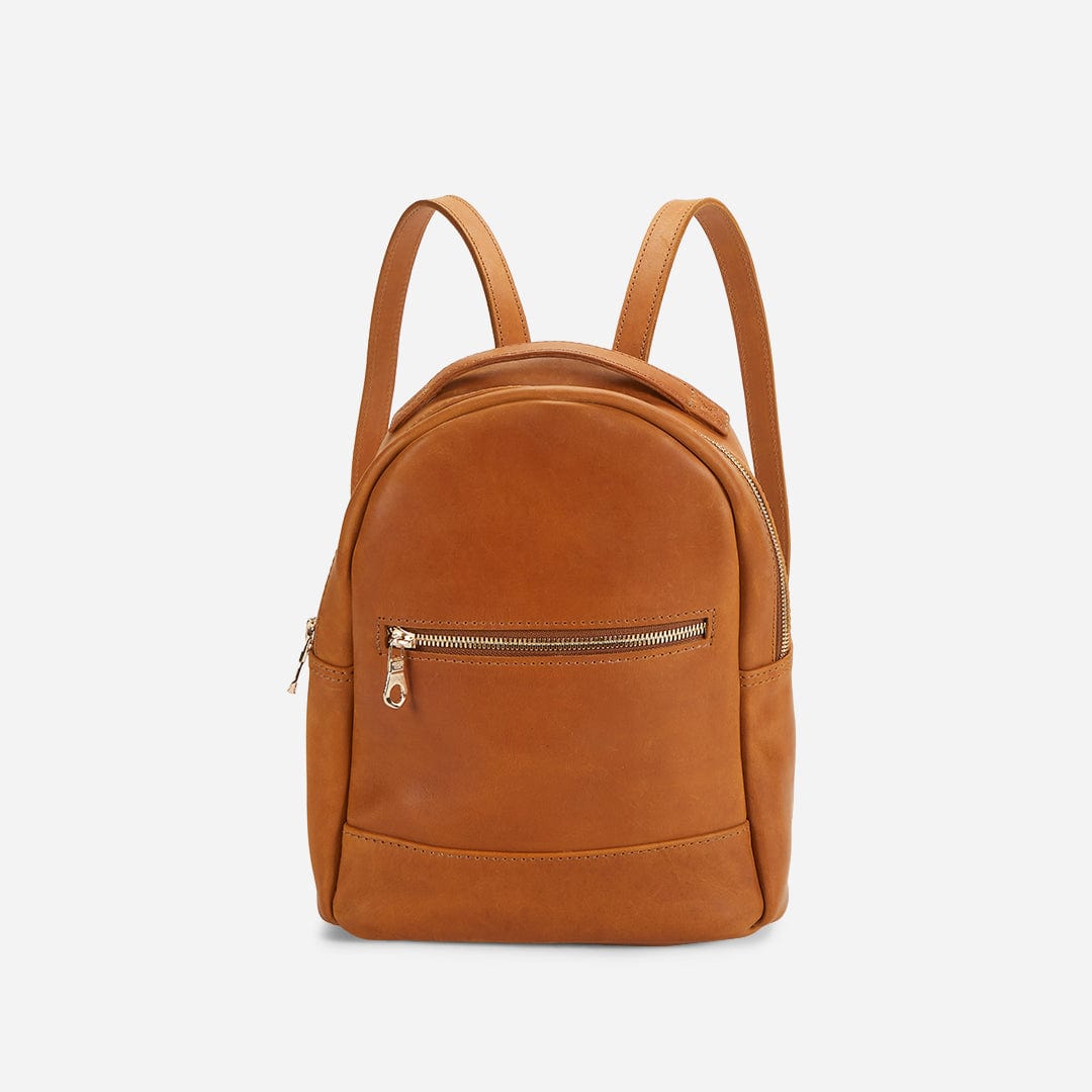 Ella Mini Leather Backpack Rust Brown – Parker Clay