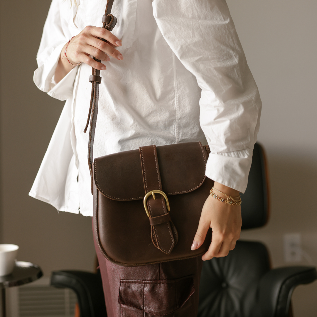 Ethical leather handbags on sale