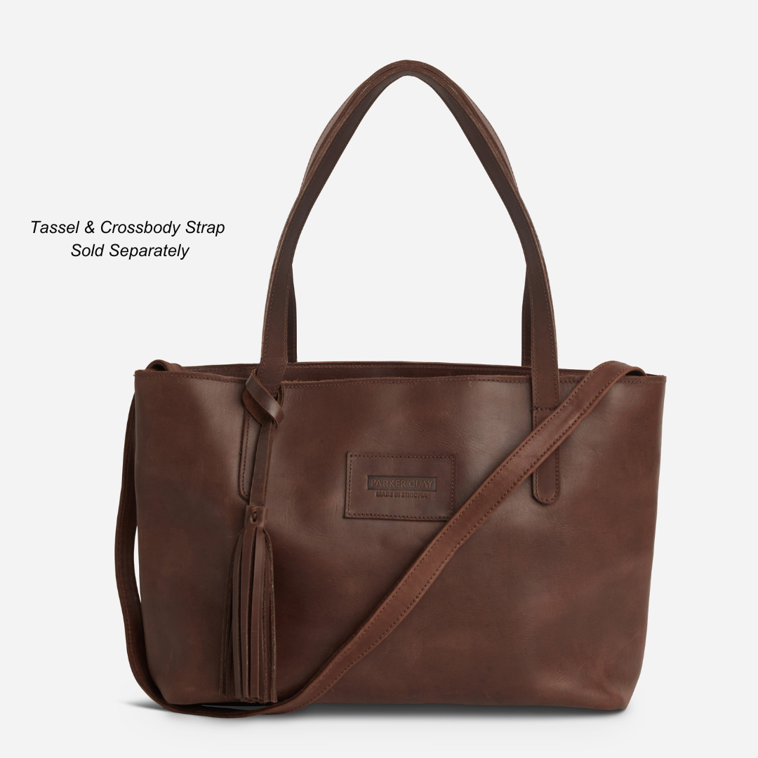 to The Market x Parker Clay Eden Leather Carryall Bag - Rust Brown