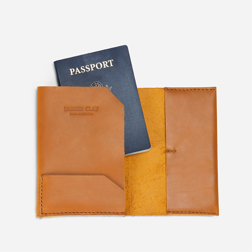 Addis Leather Passport Wallet - Parker Clay 