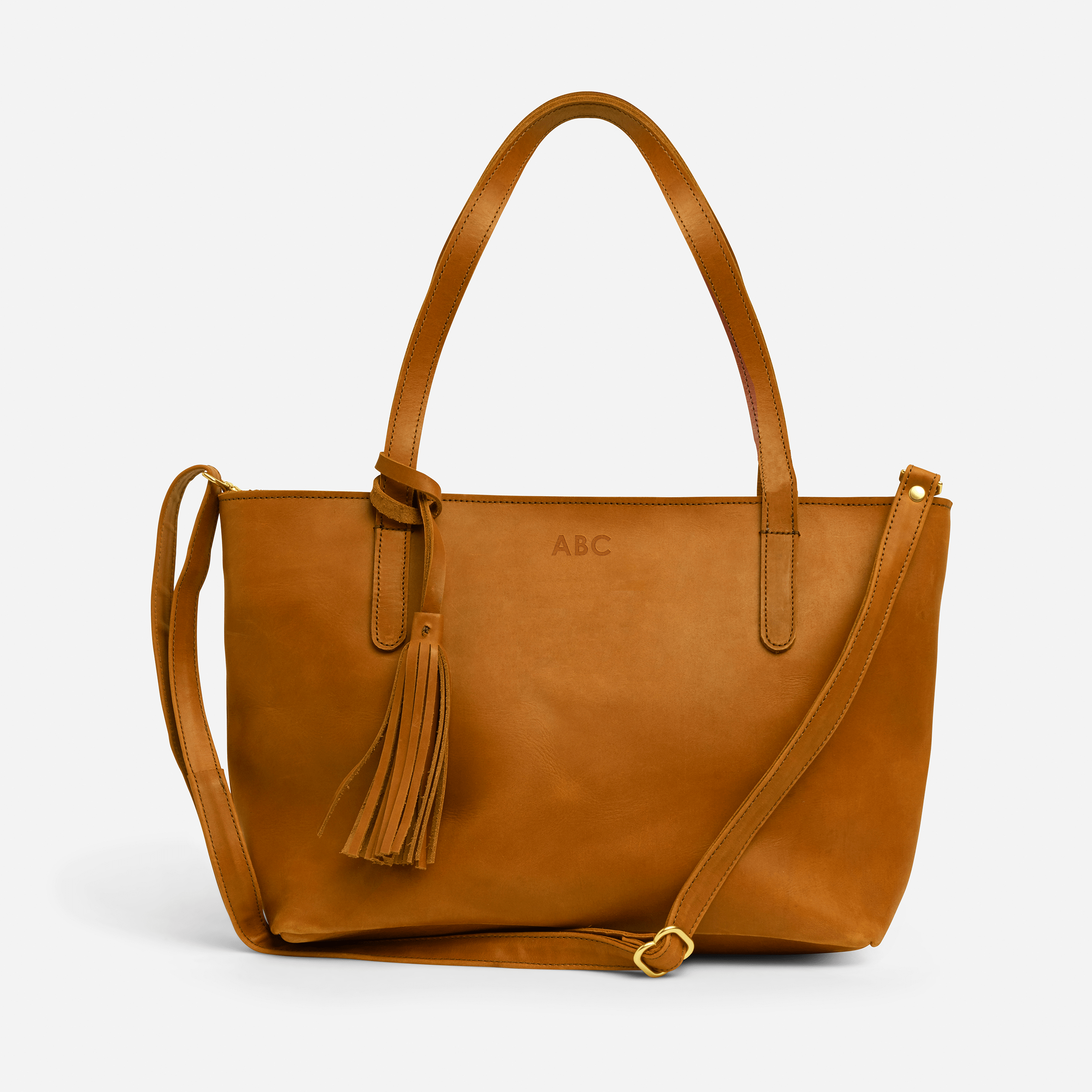 to The Market x Parker Clay Eden Leather Carryall Bag Rust Brown