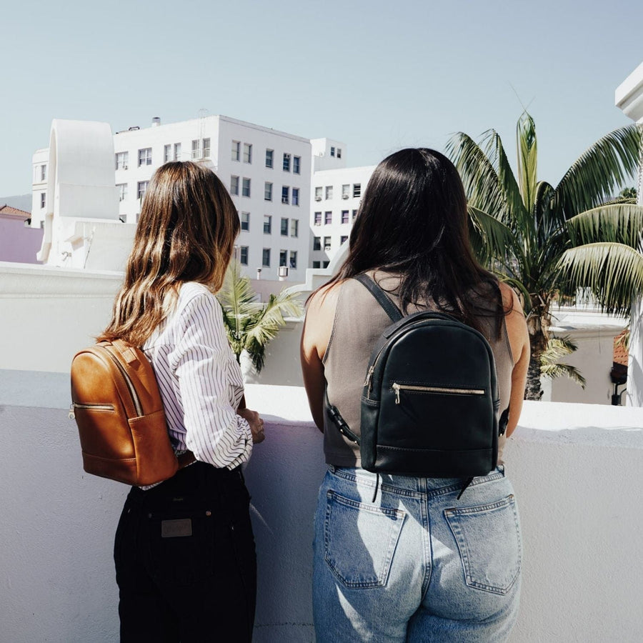 Parker Clay Ella Leather Mini Backpack - Rust Brown