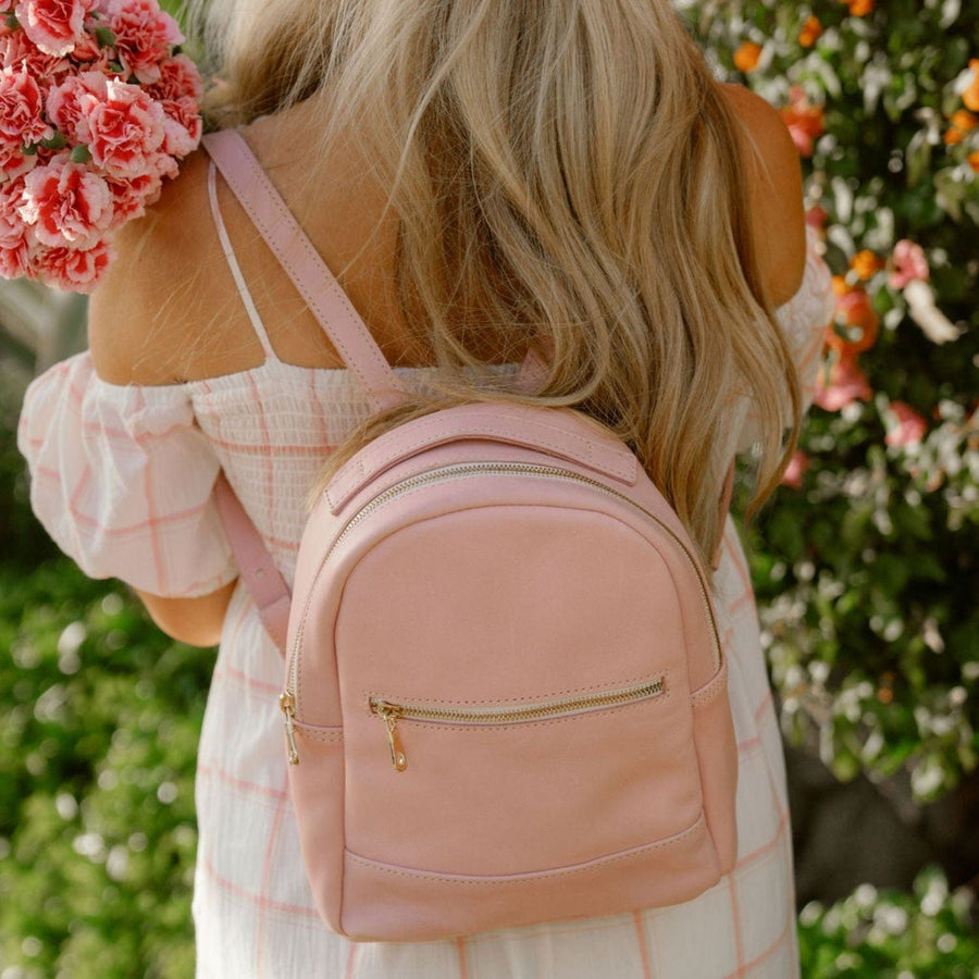 mini backpack pink