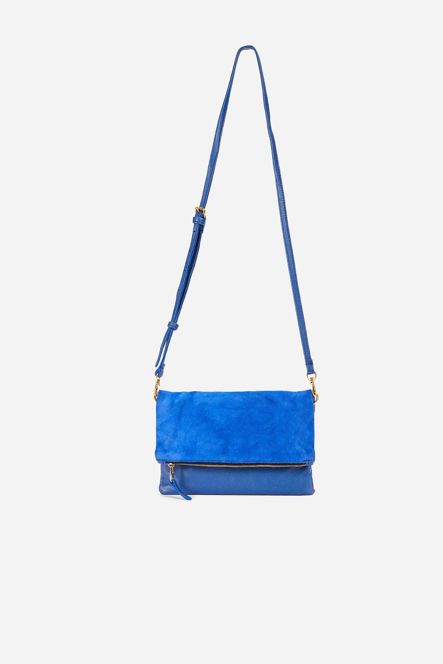 Blue suede sales cross body bag