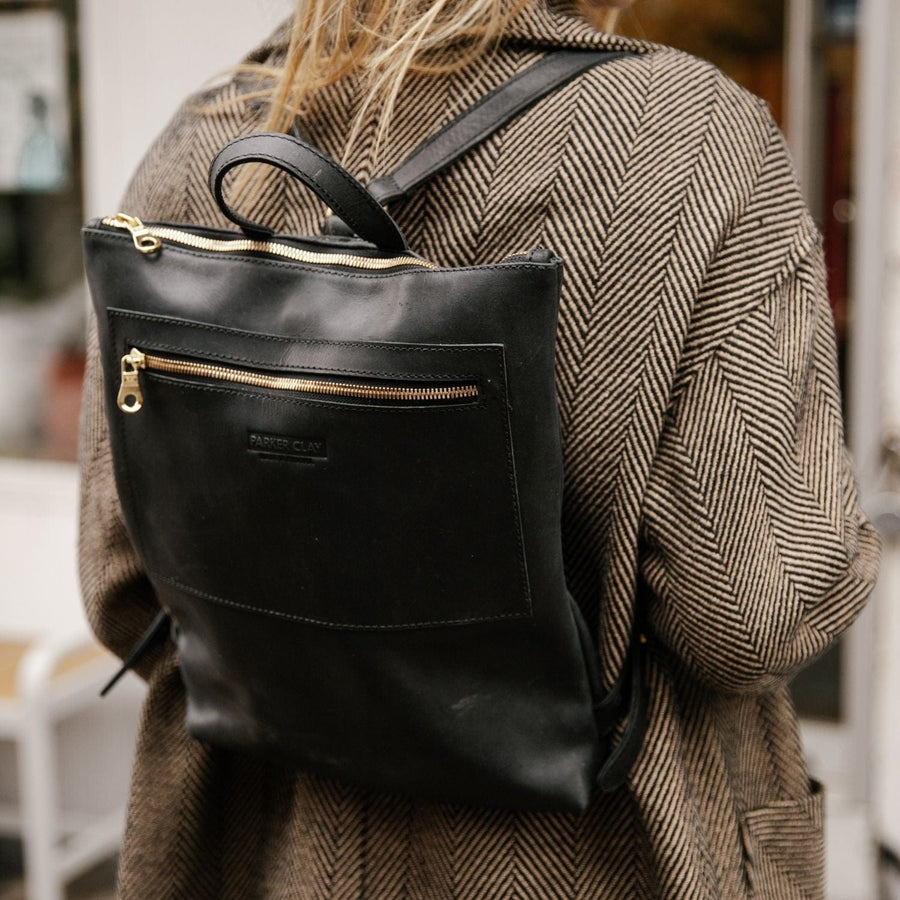 Parker Clay Ella Leather Mini Backpack - Rust Brown