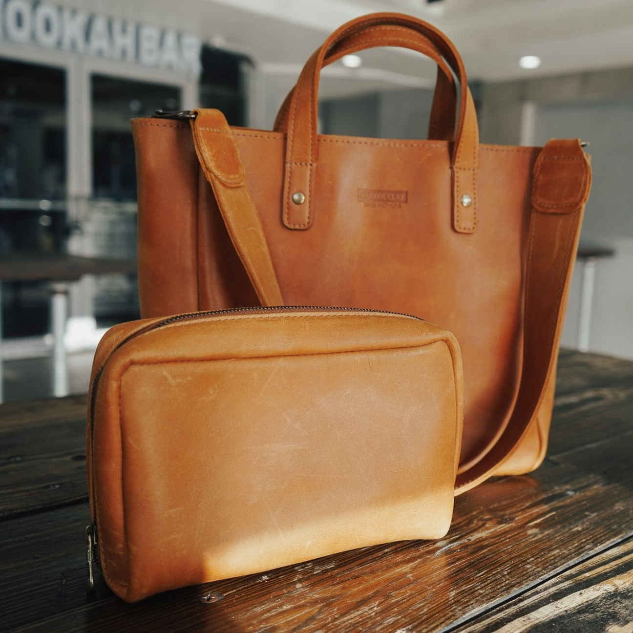 Olea Leather Organizer Pouch - Rust Brown – Parker Clay