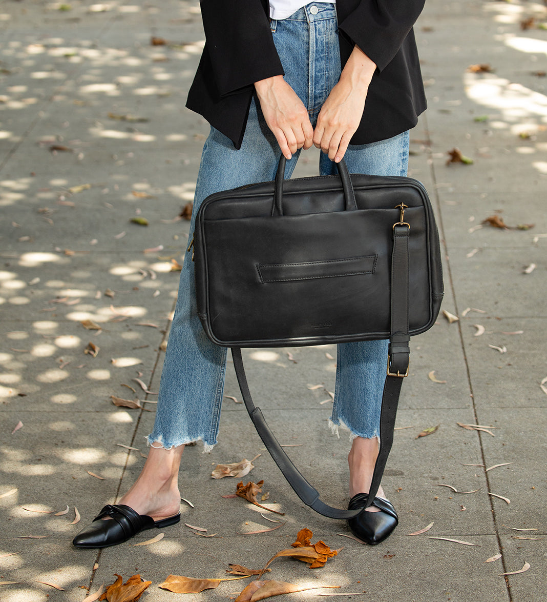 Brentwood Leather Briefcase Sling & Crossbody Bags