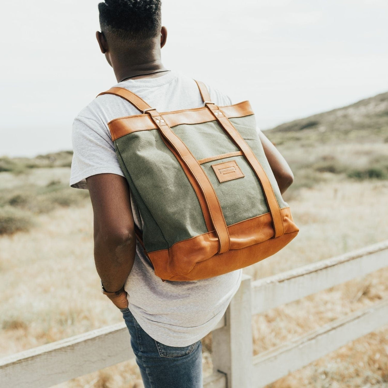 Rincon Leather & Canvas Backpack – Parker Clay