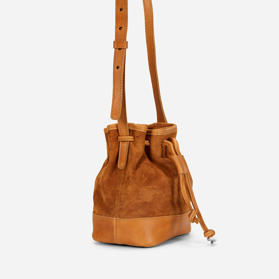LARGE PATCHWORK BUCKET BAG IN BROWN AND TAN LEATHER — Shop Boswell