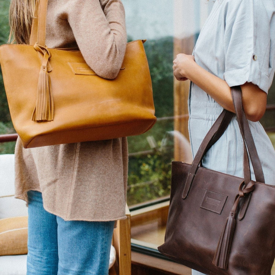 Ethically Crafted Sustainable Leather / Leather Tassel for Bag / Black / Genuine Full Grain Leather / Parker Clay