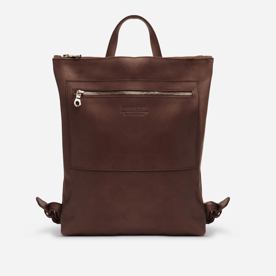 Parker Clay Ella Leather Mini Backpack - Rust Brown