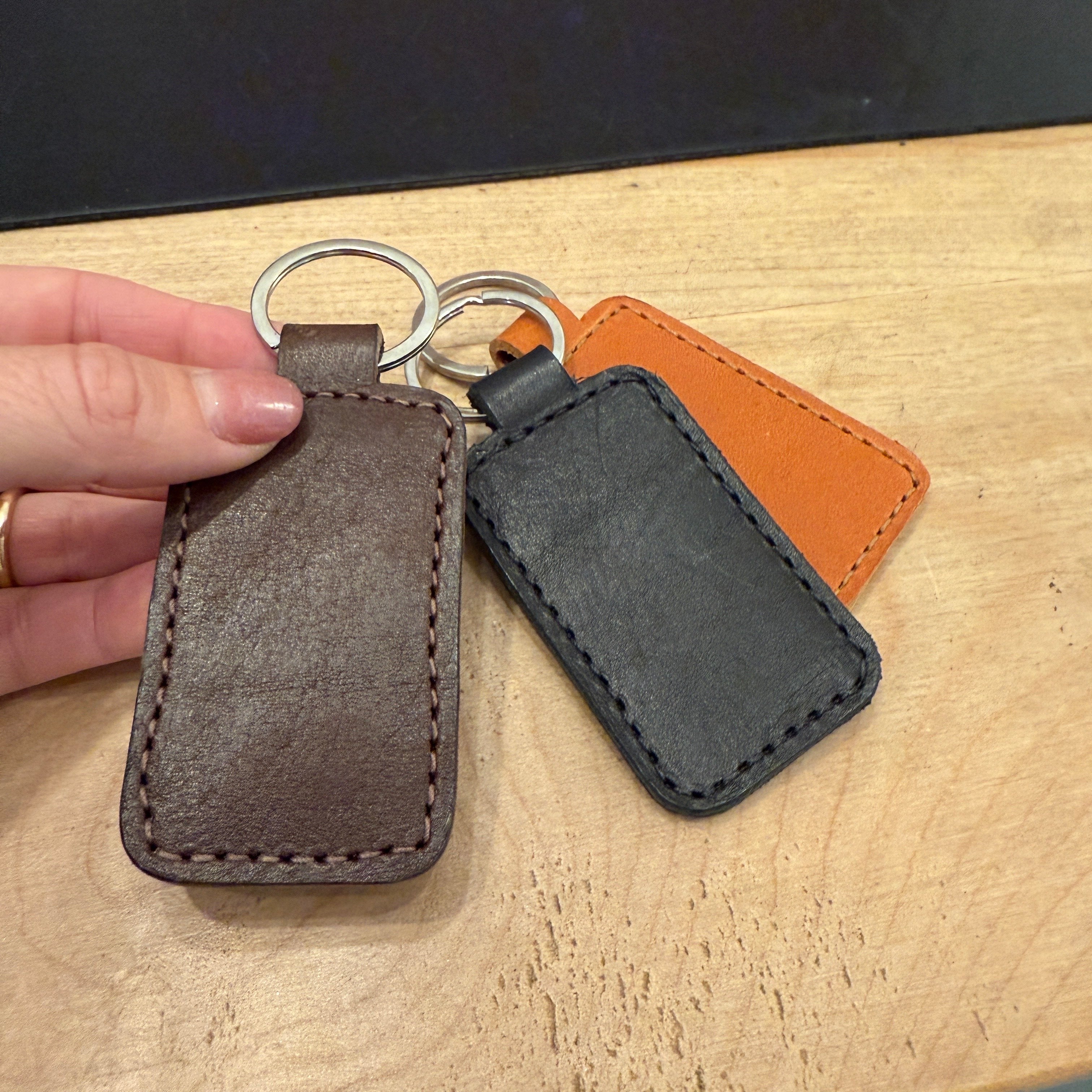 Leather keychain supplies on sale