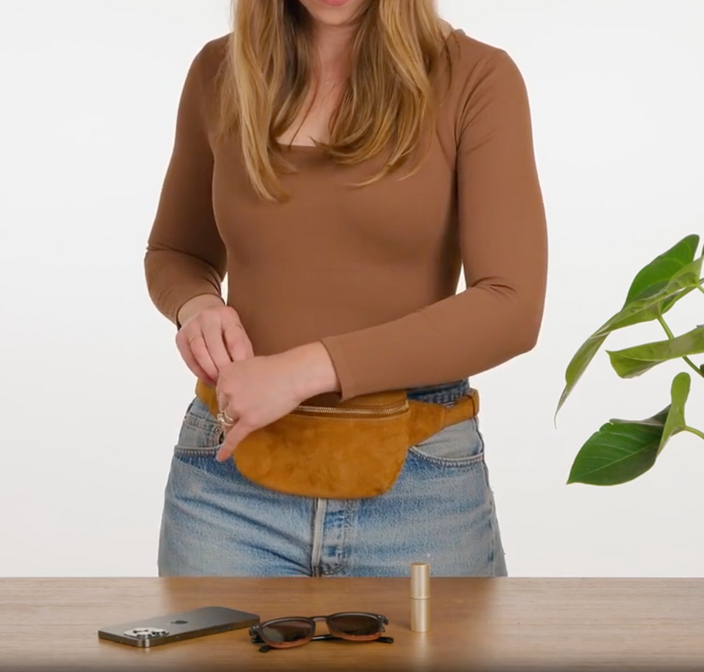 Enku Leather Fanny Pack Sling & Crossbody Bags