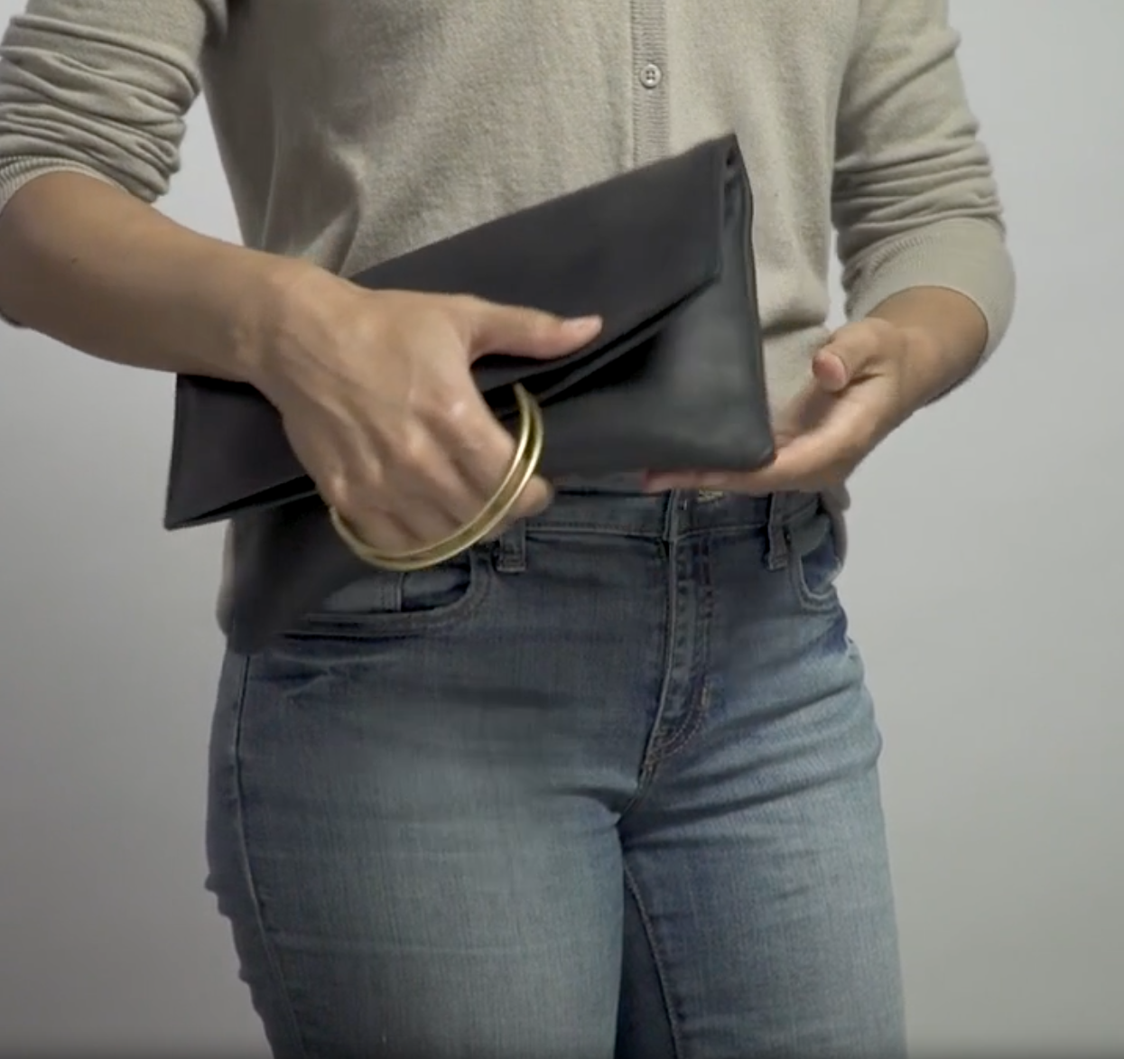 Black foldover clutch sales