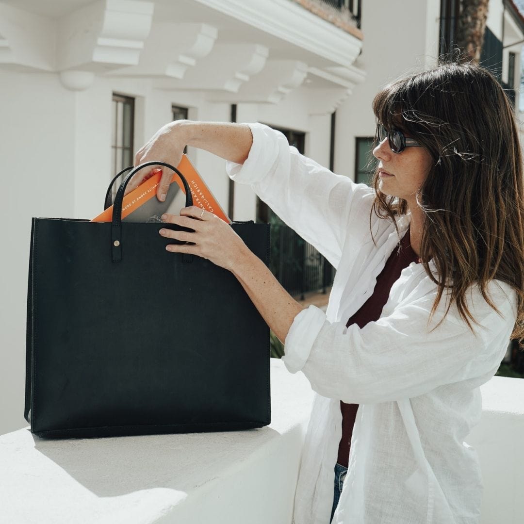 Merkato Shopper Leather Tote Tote Bags