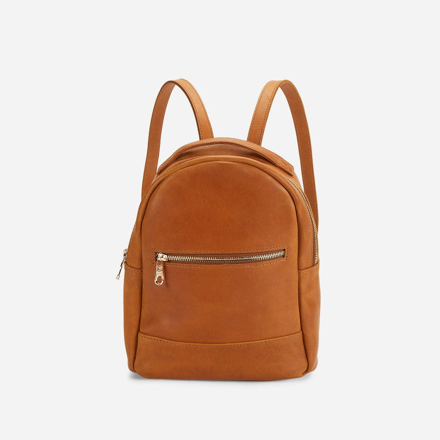 Parker Clay Ella Leather Mini Backpack - Rust Brown