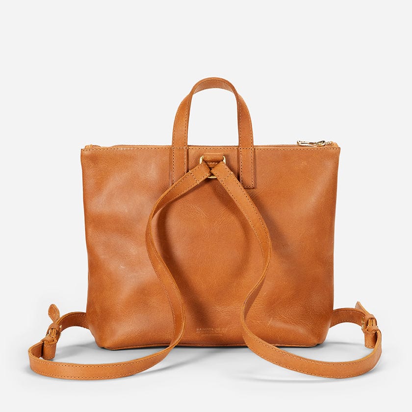 Parker Clay Ella Leather Mini Backpack - Rust Brown