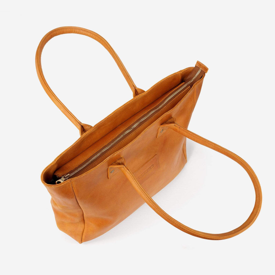 zipped tote bag