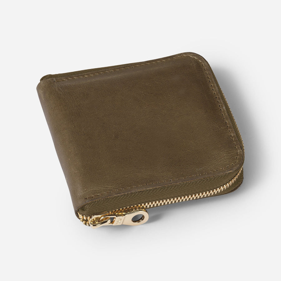 Monogram Square Zip Around Card Holder Case Wallet