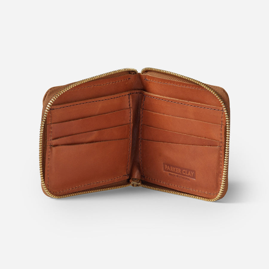 Parker Small Leather Zip Card Case