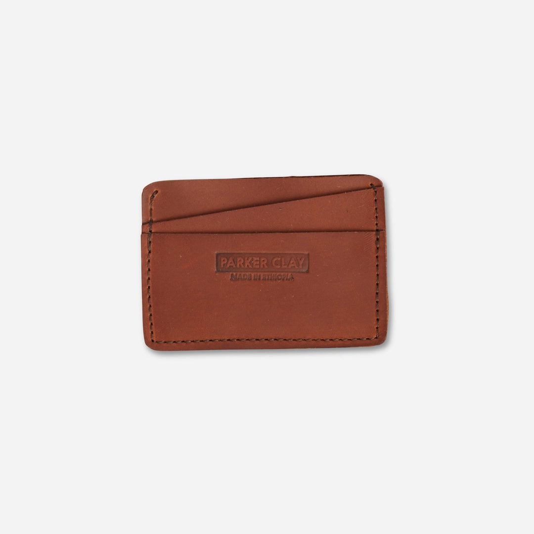 Clayton Leather Card Wallet - Rust Brown – Parker Clay