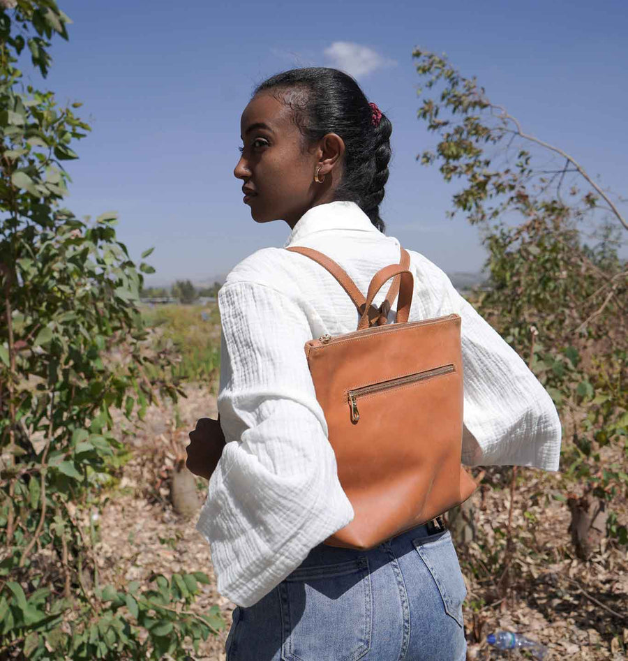 Ethically Crafted Sustainable Leather / Soto Belt Bag / Jade / Genuine Full Grain Leather / Parker Clay / Certified B Corp