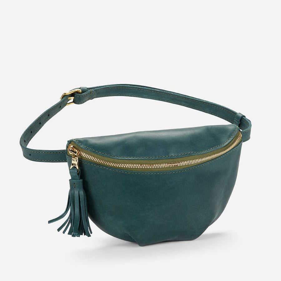 Ethically Crafted Sustainable Leather / Soto Belt Bag / Jade / Genuine Full Grain Leather / Parker Clay / Certified B Corp