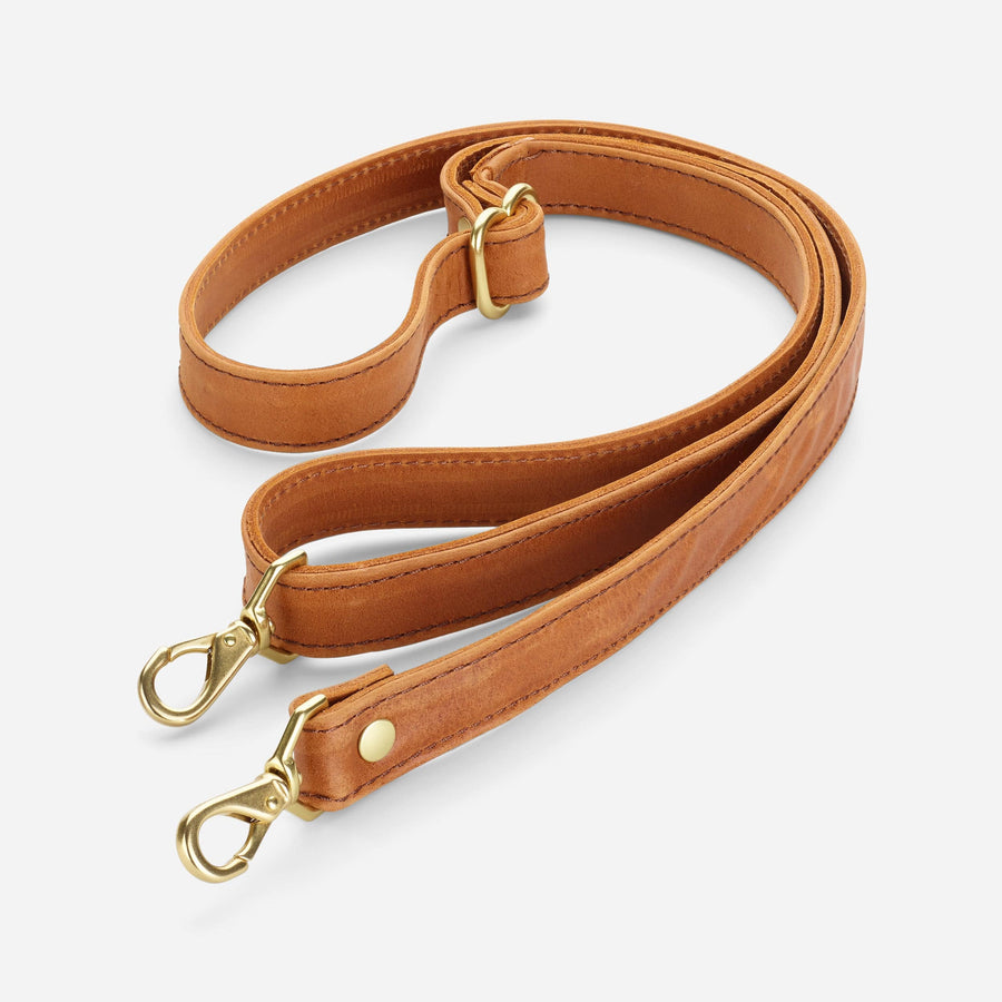 Ethically Crafted Sustainable Leather / Shoulder Strap for Handbags / Rust Brown / Genuine Full Grain Leather / Parker Clay