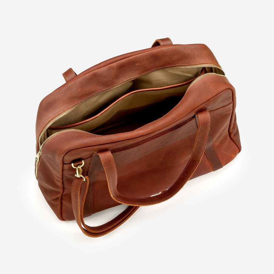 WANDERLUST Leather Weekender ~ Tan Camo – Prince of Scots